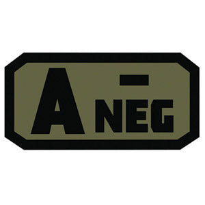 BLOOD TYPE VELCRO PATCH