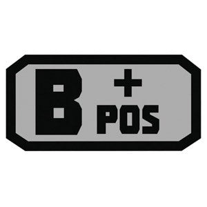 BLOOD TYPE VELCRO PATCH