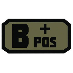 BLOOD TYPE VELCRO PATCH