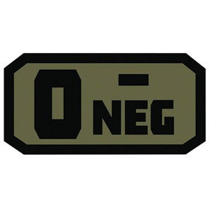 BLOOD TYPE VELCRO PATCH