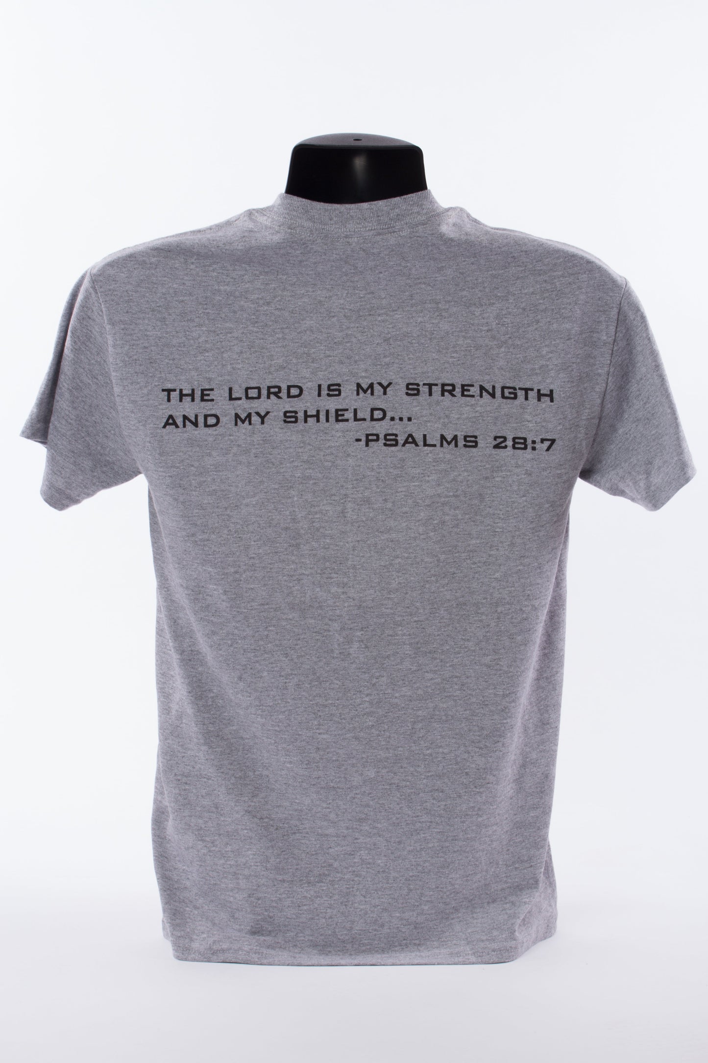 100% Performance Poly Short Sleeve Tee (Verse #4 - Psalms 28:7)