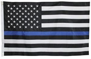 Thin Blue Line Embroidered Flag