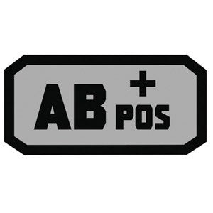 BLOOD TYPE VELCRO PATCH