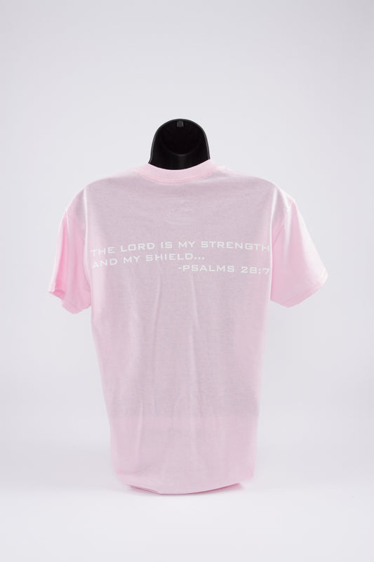 Dryblend Short Sleeve Tee (Verse #4 - Psalms 28:7)