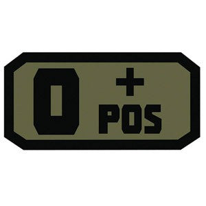 BLOOD TYPE VELCRO PATCH